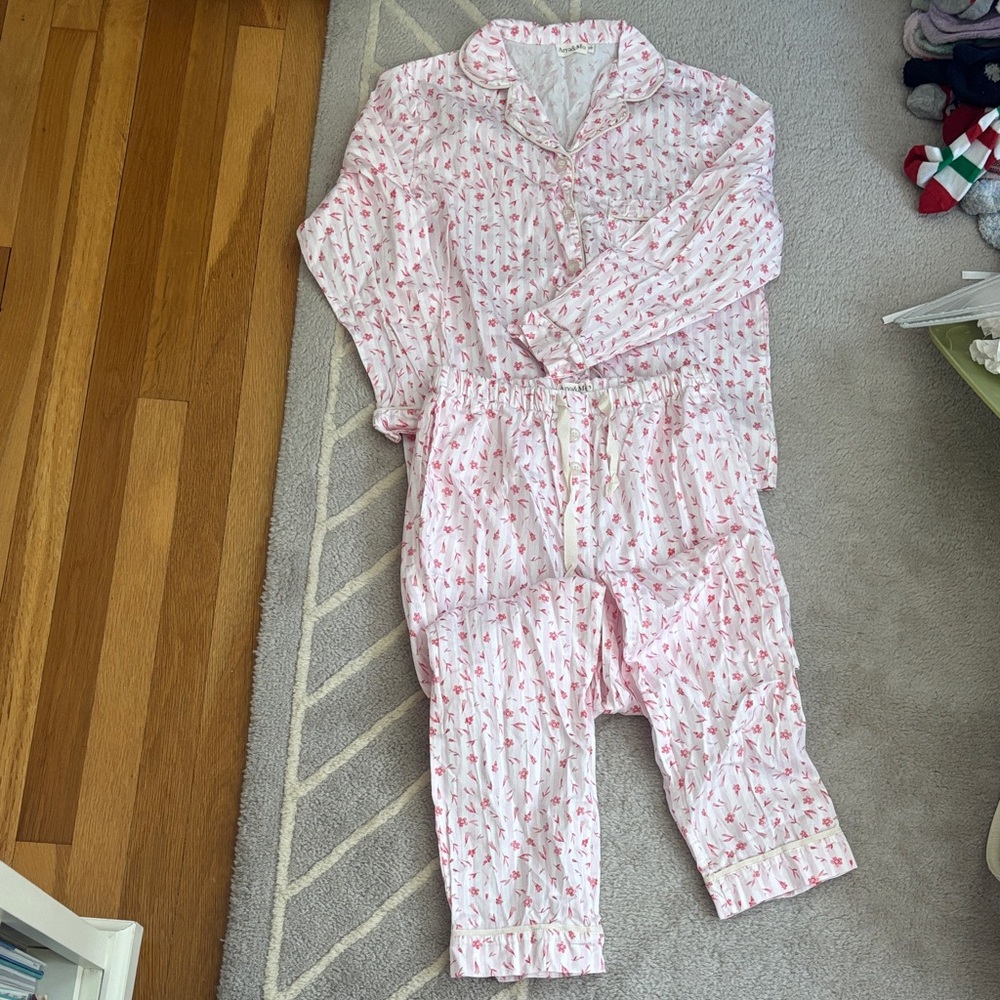 Pink Floral Pajamas